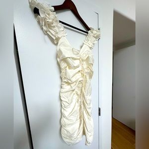 Zara Draped Linen Blend Dress size S
